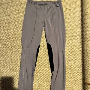 Kerrits Kids Performance Knee Patch Riding Tight size XL kids gray